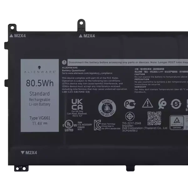 筆記型電腦電池 DELL VG661 V4N84,DELL Alienware x14 R1 R2 - Image 3