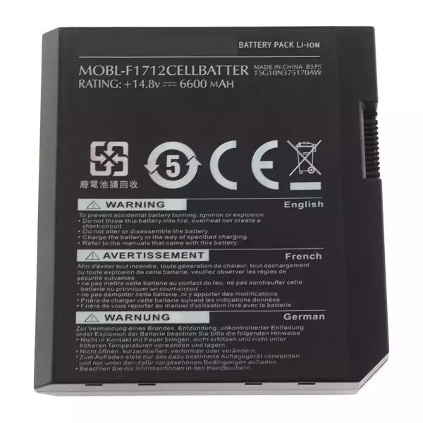 筆記型電腦電池 DELL Alienware M17x L062056 MOBL-F1712CELL
