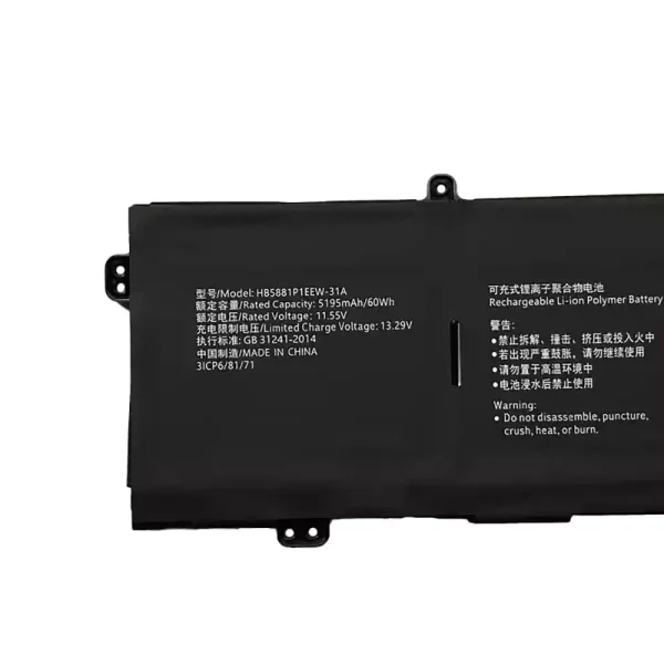 筆記型電腦電池 HUAWEI HB5881P1EEW-31A - Image 3