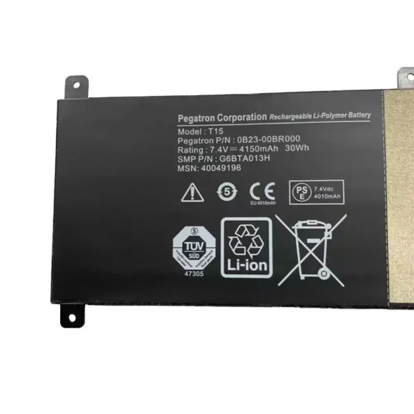 筆記型電腦電池 0B23-00BR000 G6BTA013H T15 - Image 2