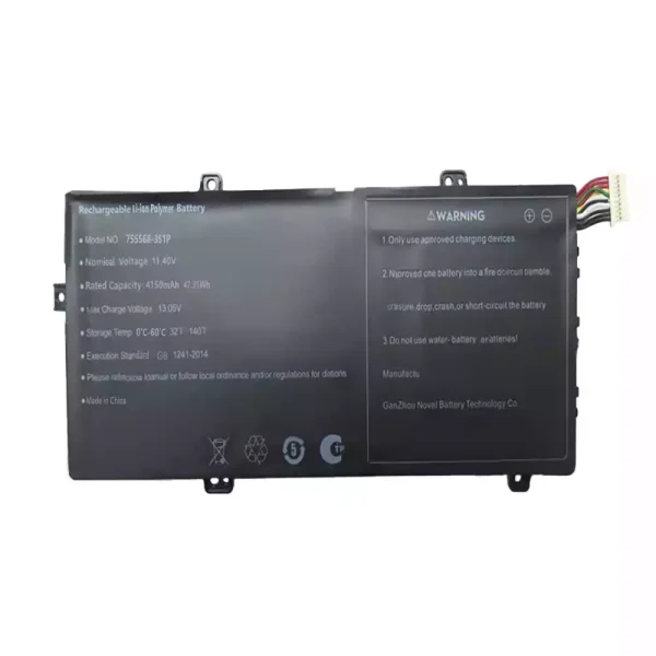 筆記型電腦電池 755568-3S1P