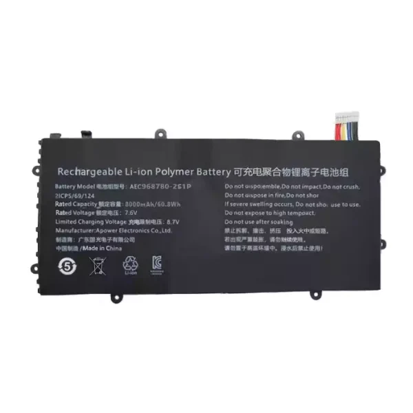 筆記型電腦電池 AEC968780-2S1P