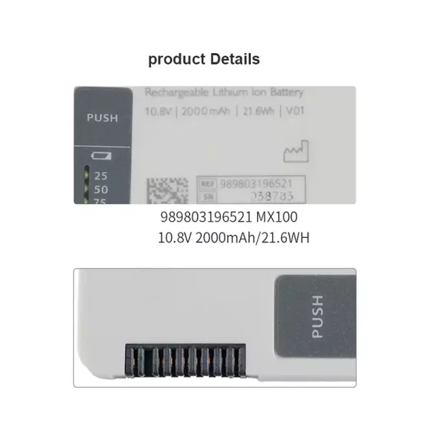 全新電池適用於 Philips IntelliVue X3,MX100,MX700 - Image 4