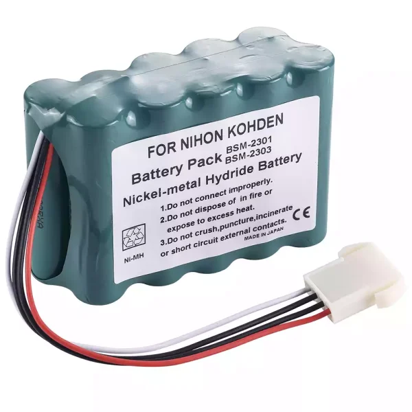 全新電池適用於 Nihon Kohden WS-231P,QI-231P,QI-236P,BSM-73