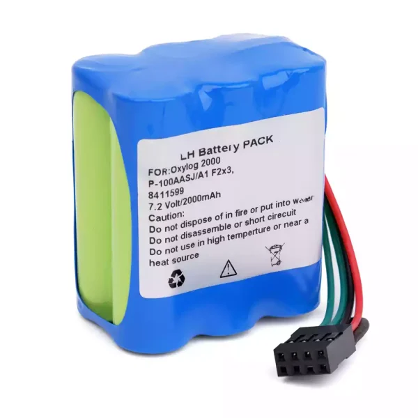 全新電池適用於 Oxylog 2000 P-100AASJ/A1 F2x3 8411599 - Image 2