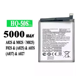 手機電池 HQ-50S 適用於 Samsung A02S/M02S/M025/F02S/A025/A03S/A037/A027