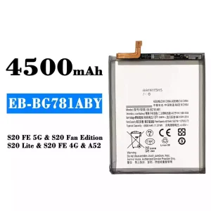 手機電池 EB-BG781ABY 適用於 Samsung Galaxy A52/S20 FE 5G/S20 Fan Edition/S20 Lite/S20 FE 4G
