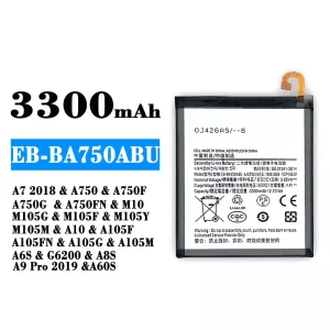 手機電池 EB-BA750ABU 適用於 Samsung A7 2018/A8S/A9 Pro 2019/A60S