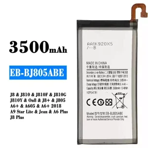 手機電池 EB-BJ805ABE 適用於 Samsung J8/J810/J810F/J810G/J810Y/On8/J8+/J805/A6+/A605/A6+ 2018/A9 Star Lite/Jean/A6 Plus/J8 Plus