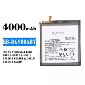 手機電池 EB-BG980ABY 適用於 Samsung S20 4G/S20 5G