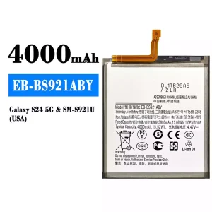 手機電池 EB-BS921ABY 適用於 Samsung Galaxy S24 5G