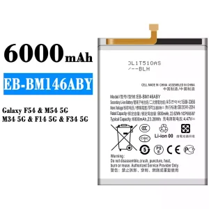 手機電池 EB-BM146ABY 適用於 Samsung Galaxy F54/M54 5G/M34 5G/F14 5G/F34 5G