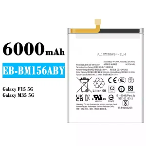 手機電池 EB-BM156ABY 適用於 Samsung Galaxy F15 5G/Galaxy M35 5G