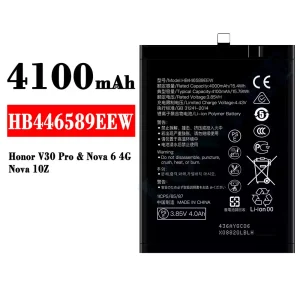 手機電池 HB446589EEW 適用於 HUAWEI Honor V30 Pro/Nova 6 4G/Nova 10Z