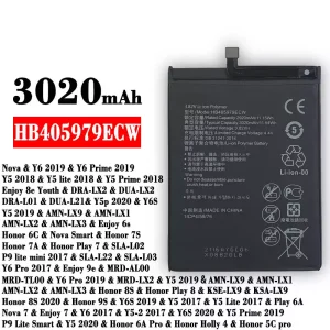 手機電池 HB405979ECW 適用於 HUAWEI  Y6 2019 / Y5 2018