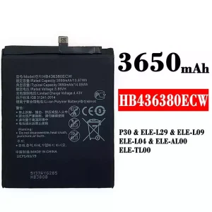 手機電池 HB436380ECW 適用於 HUAWEI P30