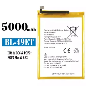 手機電池 BL-49ET 適用於 Tecno LB6 / LC6 / POP2+ / POP2 Plus /BA2