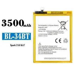 手機電池 BL-34BT 適用於 Tecno KA7 / Spark 2