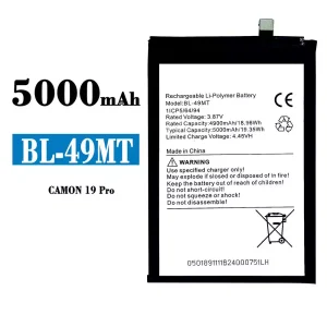 手機電池 BL-49MT 適用於 Tecno Camon 19 Pro