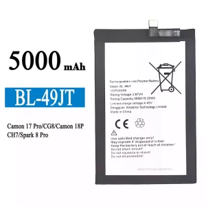手機電池 BL-49JT 適用於 Tecno Camon 17 Pro / Camon 18P / Spark 8 Pro