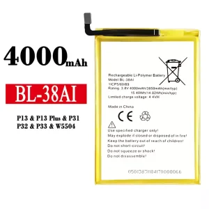 手機電池 BL-38AI 適用於 Tecno P13 / P13 Plus / P31 / P32 / P33 / W5504