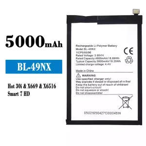 手機電池 BL-49NX 適用於 Infinix Hot 30i / Smart 7 HD