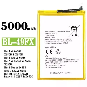 手機電池 BL-49FX 適用於 Infinix Hot 8 /Hot 8 Lite / Hot 9 / Hot 9 Pro  / Note 7 Lite / Hot 10 Lite / Smart 5