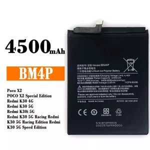 手機電池 BM4P 適用於 Xiaomi Redmi K30,Poco X2