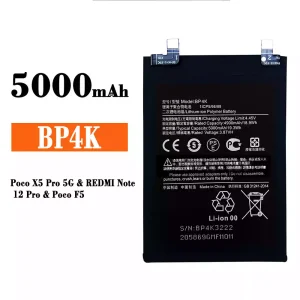 手機電池 BP4K 適用於 Xiaomi Poco X5 Pro 5G / REDMI Note 12 Pro / Poco F5