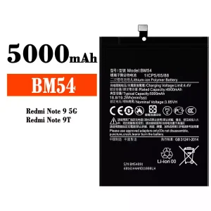 手機電池 BM54 適用於 Xiaomi Redmi Note 9 5G / Redmi Note 9T