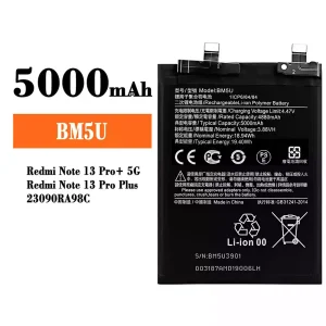 手機電池 BM5U 適用於 Xiaomi Redmi Note 13 Pro+  / Redmi Note 13 Pro Plus