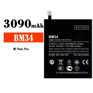 手機電池 BM34 適用於 Xiaomi MI NOTE PRO