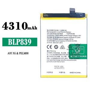 手機電池 BLP839 適用於 OPPO A95 5G / A94 5G / Reno 5Z 5G / Reno 6Z