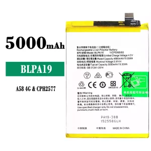 手機電池 BLPA19 適用於 OPPO A58 4G / A38 / A79 5G