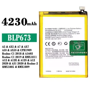 手機電池 BLP673 適用於 OPPO A5 / AX5 / A7 / AX7 / A5S / AX5S / A12 / A12E / A12S / A12 2020 / A31 2020 / Realme 2/Realme C1 2018 / Realme C1 2019