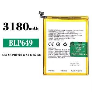 手機電池 BLP649 適用於 OPPO A83 / A1 / F5 Lite / A83T