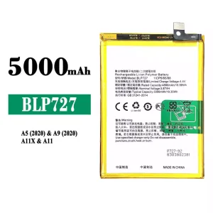 手機電池 BLP727 適用於 OPPO A5 2020 / A9 2020 / A11X / A11