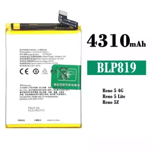 手機電池 BLP819 適用於 OPPO Reno 5 4G /Reno 6 4G /F19 Pro Plus /Reno 5 Lite /Reno 5Z