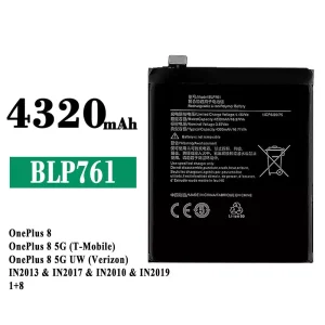 手機電池 BLP761 適用於 OPPO OnePlus 8