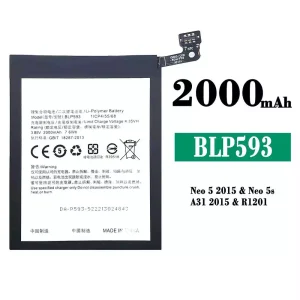手機電池 BLP593 適用於 OPPO Neo 5 2015/Neo 5s/A31 2015