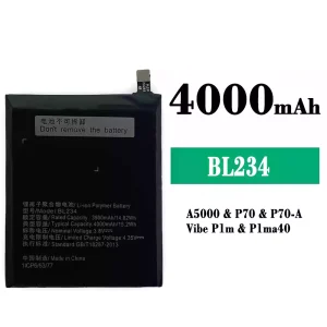 手機電池 BL234 適用於 Lenovo P70/P70-A/A5000