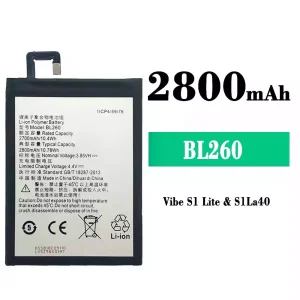 手機電池 BL260 適用於 Lenovo Vibe S1 Lite