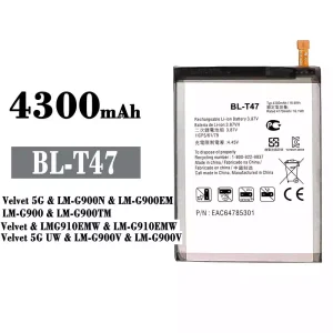手機電池 BL-T47 適用於 LG Velvet 5G