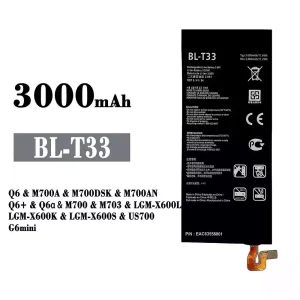 手機電池 BL-T33 適用於 LG Q6 /Q6+ /Q6a /G6mini