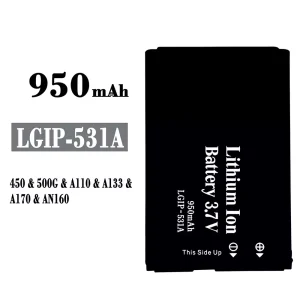 手機電池 LGIP-531A 適用於 LG 450/500G/A110/A133/A170/AN160