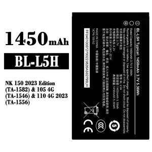 手機電池 BL-L5H 適用於 Nokia NK 150 2023 Edition