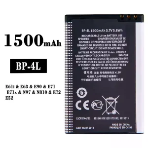 手機電池 BP-4L 適用於 Nokia E61i/E63/E90/E71/E71x/N97/N810/E72/E52