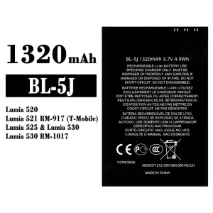 手機電池 BL-5J 適用於 Nokia Lumia 520 Lumia 521 Lumia 525 Lumia 530