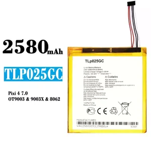 手機電池 TLP025GC 適用於 Alcatel pixi 4 7.0