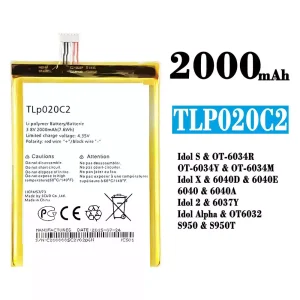 手機電池 TLp020C2 適用於 Alcatel Idol S/Idol X/IDOL 2 /IDOL ALPHA